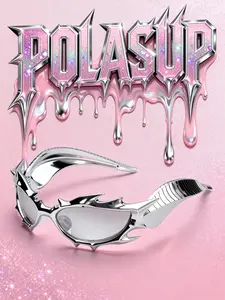 Unisex Street Trend Geometric Frame Sunglasses, Trendy Vintage Sunglasses for Everyday Use, Fashion Accessories for Outdoor Activities