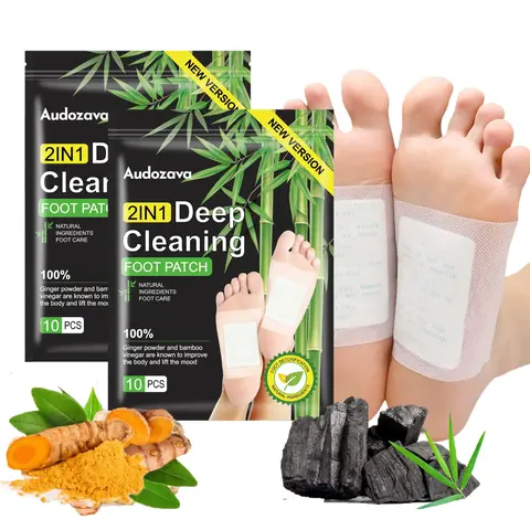 40/20/10pcs Bamboo Charcoal Foot Detox Patches for Stress Relief Toxin Removal & Better Sleep Natural Deep Cleansing Pads with Acupoint Stimulation & Warm Effect, Health, Wellness