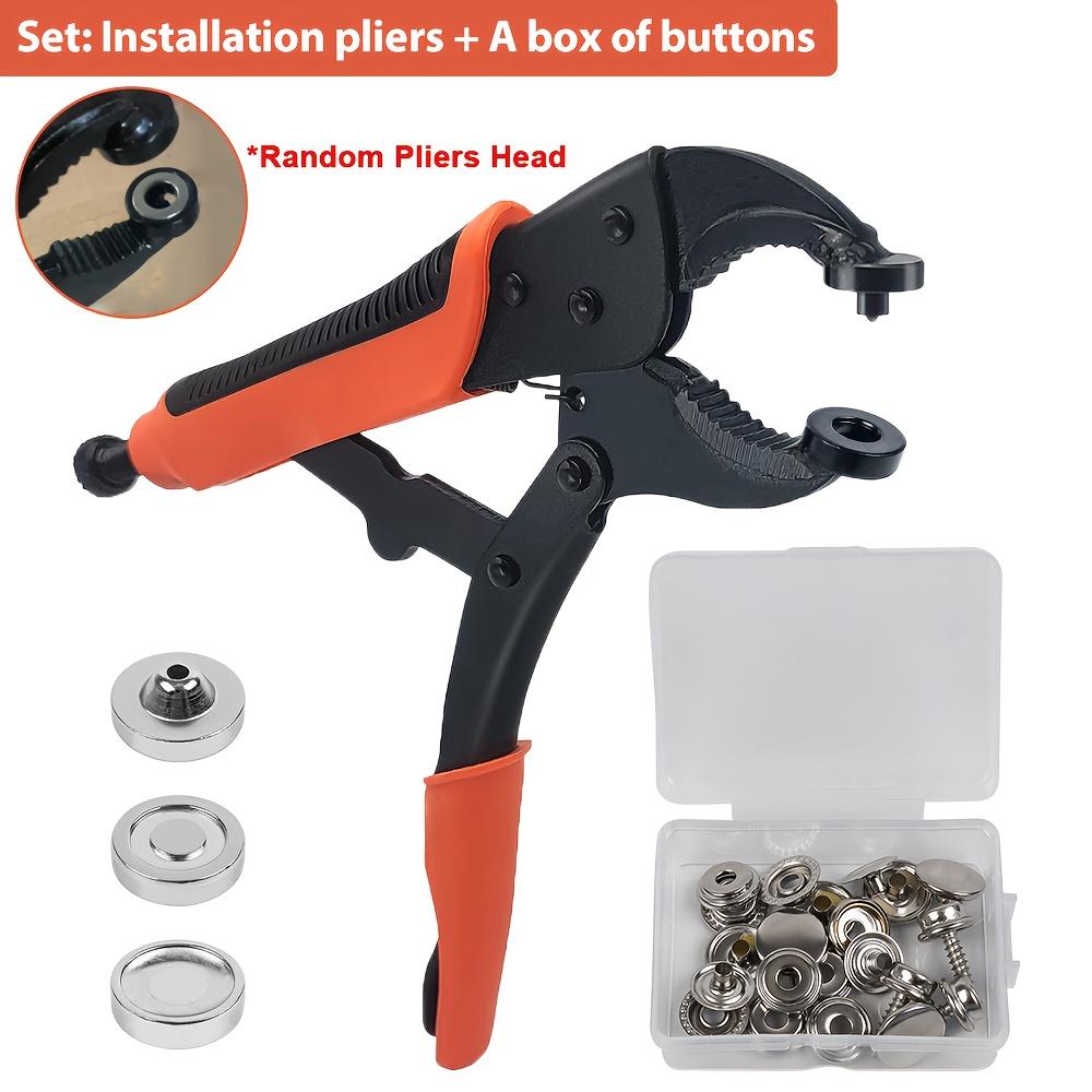 Heavy Duty Snap Fastener Tool, Snap Setter Tool with 100 Sets 4 Color Boat Cover Snaps, Snap Repair Kit, Repairing Boat Covers, Canvas, Fabric, Tarps