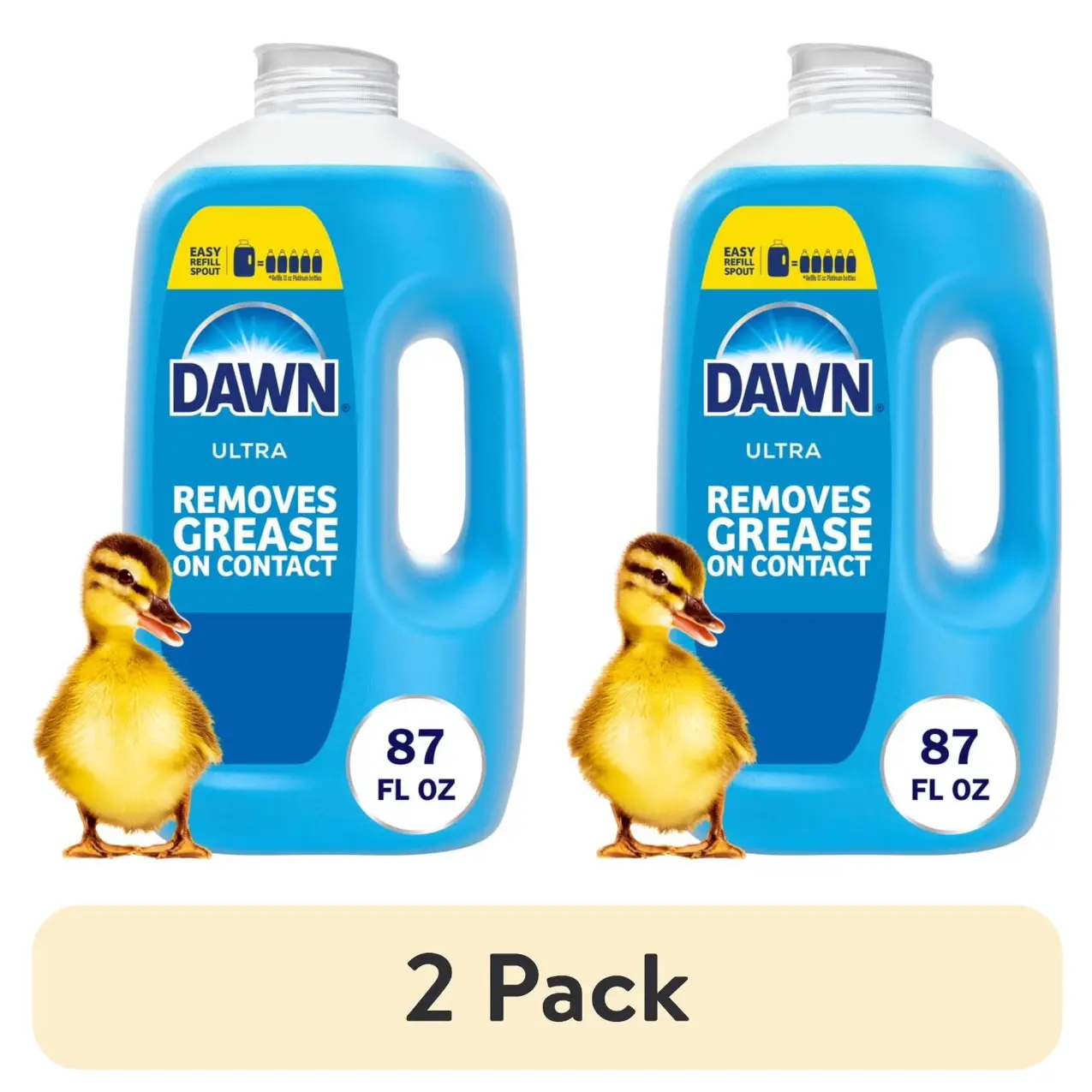 (2 pack) Dawn Ultra, Dishwashing Liquid, Refill Jug, Dish Soap, Original, 87 Fl oz
