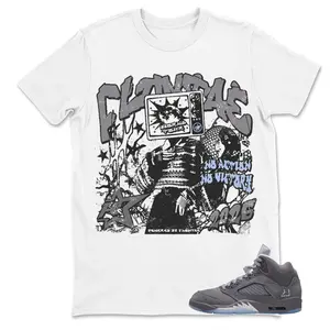 Wolf Grey 5s T-Shirt No Victory Graphic, Shirt To Match sneaker Streetwear Graphic Shirt Men Women