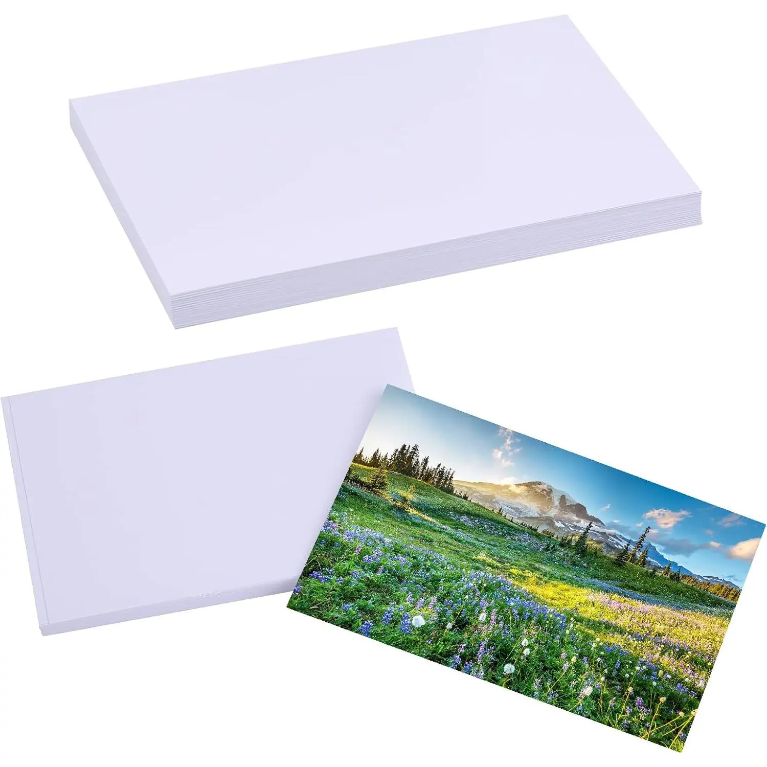 50 Sheets Photo Paper, 4"x6" Glossy Paper Photo for Dye Ink Printer, 180gsm Inkjet Printing Photo Paper Clear Image for Photo Album DIY Party Camping Festival Record