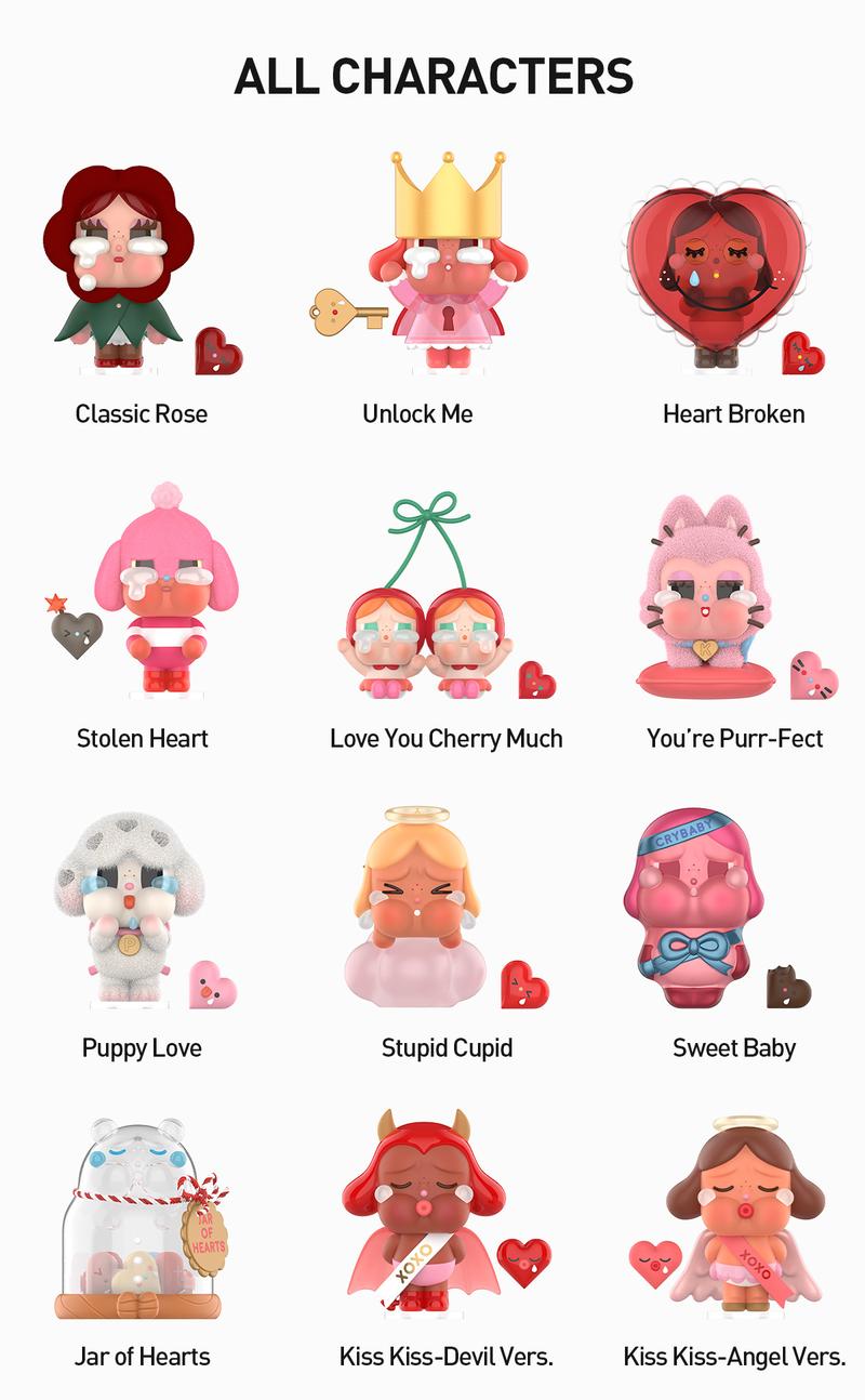 POP MART CRYBABY Crying For Love Series Figures, Blind Box POP MART CRYBABY Crying For Love Series Figures, Blind Box