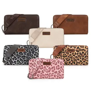 Wrangler Womens Wallet Leather Wristlet Long Purse Designer Clutch Large Capacity