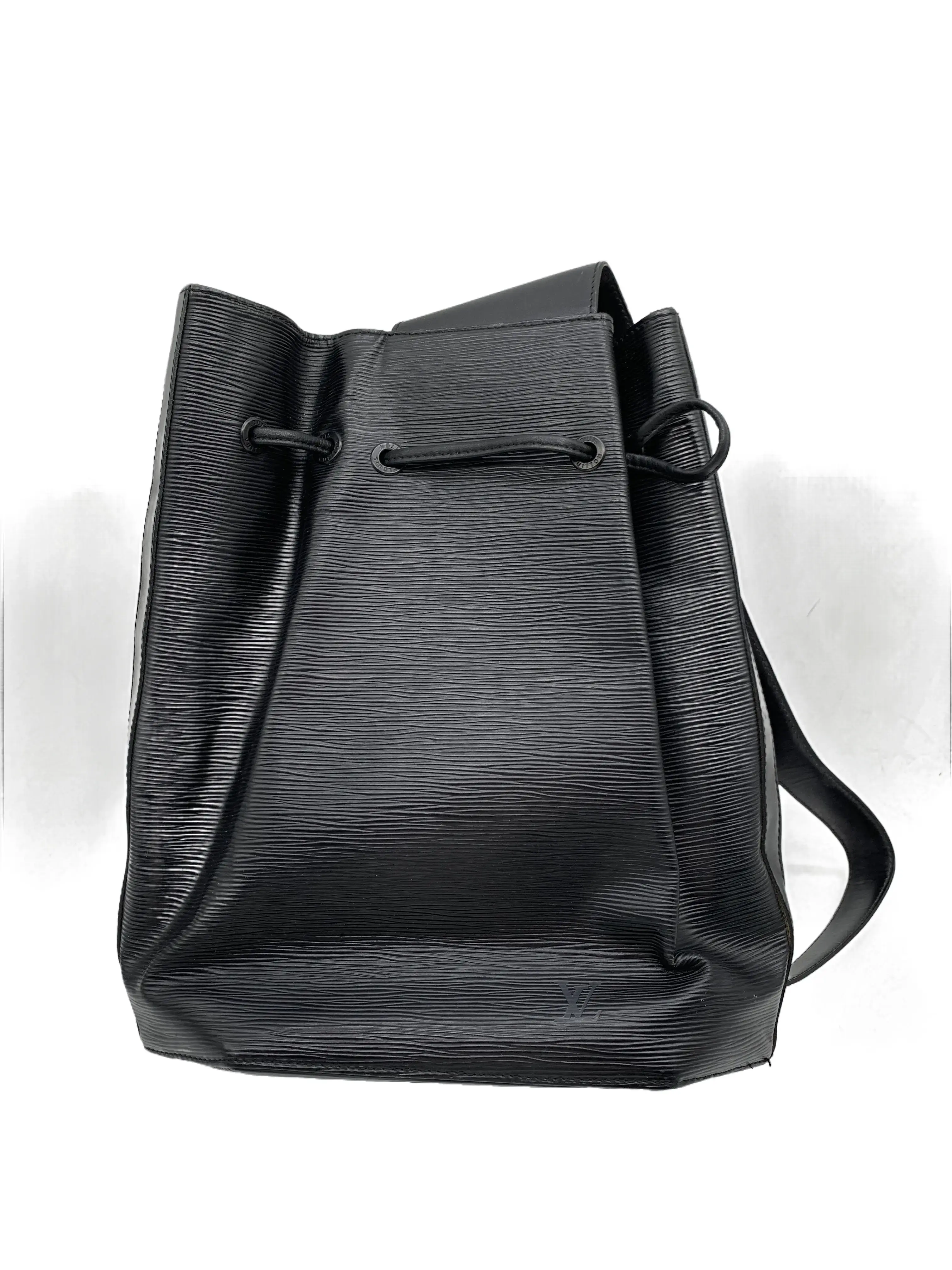 Pre-owned Louis Vuitton Black Epi Drawstring Shoulder Backpack/WJ08104413/4413