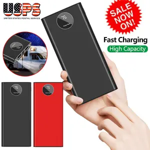 Ultra-Thin Power Bank 10000mAh PD22.5W Portable Charger, Slim Battery Pack Portable Phone Charger with LED Display (Black/Red), Suitable for iPhone 17 Pro max/16/15/14 etc,the Best Gift for Festival