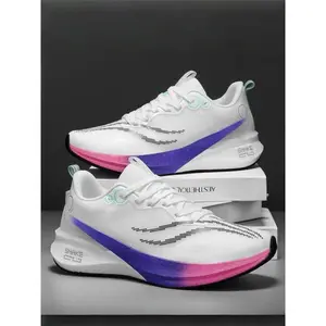 Unisex fluorescent running shoes, lightweight and breathable with shock absorption, anti-slip and wear-resistant for outdoor jogging, fitness training, and more