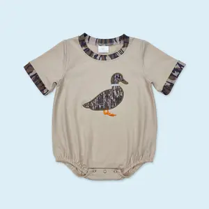 Toddle baby boy camo duck summer romper