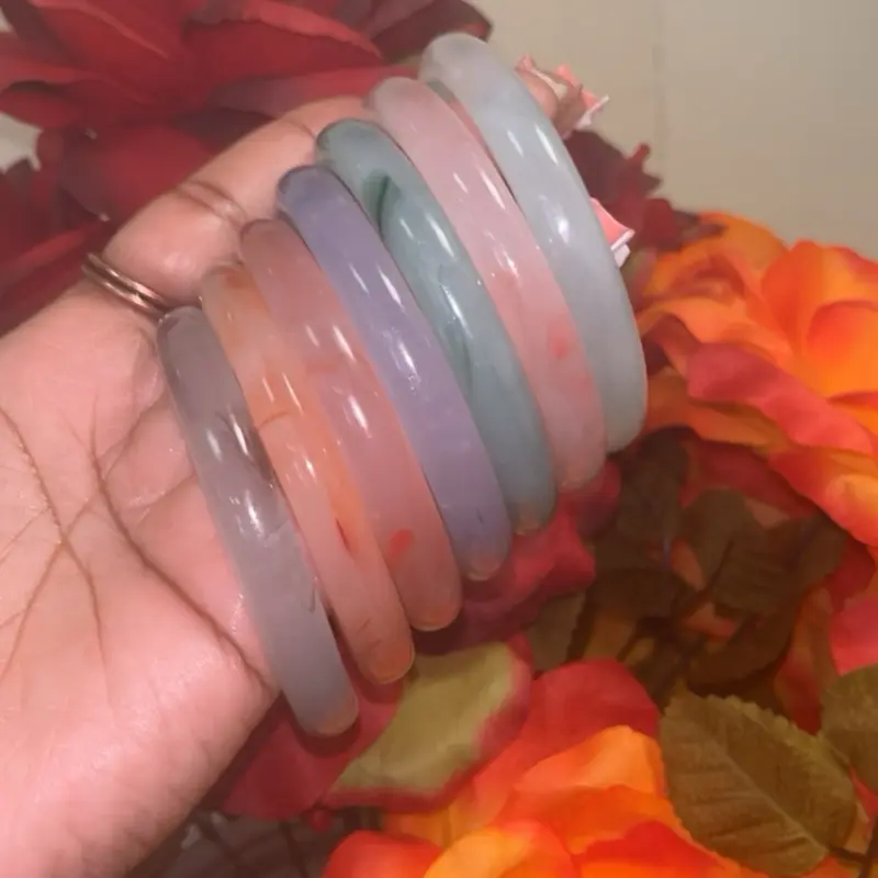 Jade Bangle - 1 Piece, Small-Medium Size, Please Read Product Description for Detailed Size Information