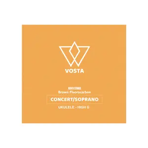 Worth Brown by Vosta Fluorocarbon Soprano/Concert Ukulele Strings - High G