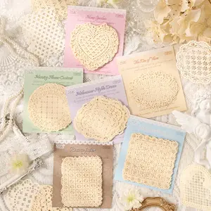 Grelace Vintage Series Versatile Material Paper Hollow Lace Journal Material DIY Sticky Notes 6 Styles