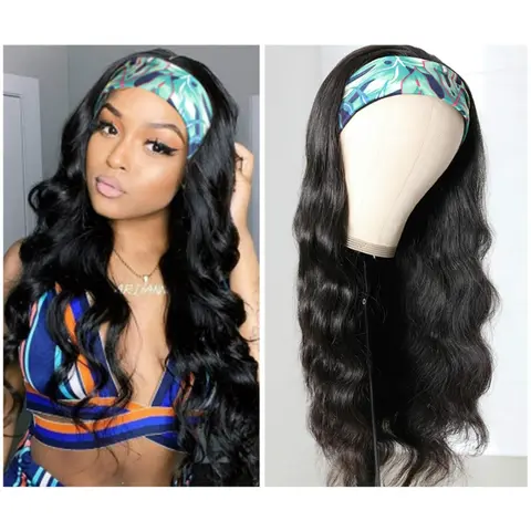 Women's Glueless Wavy Wig - Black Long Synthetic Bodywave Wig, 180% Density, Heat Resistant, Natural Looking, Versatile Stylish, Tangle-Free, Adjustable Straps, Tape-In Hairpiece (Fashion Accessories, Hair Extensions)