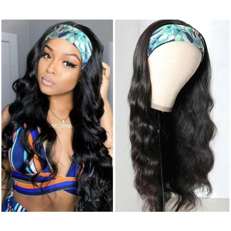 Women's Glueless Wavy Wig - Black Long Synthetic Bodywave Wig, 180% Density, Heat Resistant, Natural Looking, Versatile Stylish, Tangle-Free, Adjustable Straps, Tape-In Hairpiece (Fashion Accessories, Hair Extensions)