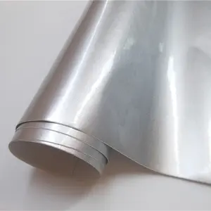 New 2026 Silver Glossy Candy Metallic Vinyl Wrap Film Wrapping Foil Car Sticker Sheet For Motor Computer Furniture Auto Graphic car decor accessories