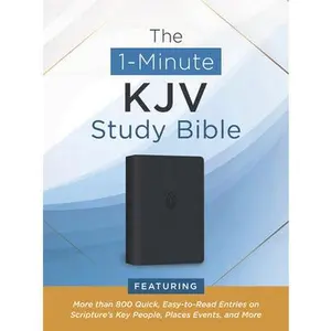 USED-The 1-Minute KJV Study Bible (Pewter Blue): Featuring More Than 800 Quick, Easy-To-Read Entries on Scripture's Key People, Places, Events, and More by Compiled by Barbour Staff (Imitation Leather)