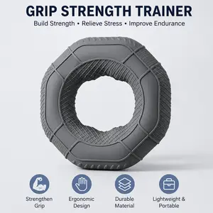 1 Count Silicone Hand Grip Ring, Multi Tension Levels Non-slip Textured Waterproof for Hand Strength Training and Wrist Exercise