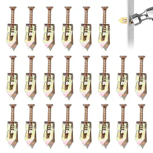 200 count Drywall Anchors and Screws Kit, 100 Self Drilling Sheetrock Anchors and 100 Heavy Duty Wall Fasteners, Hollow Wall Anchors for  Shelves, Picture Frames, Cabinets and  Decor