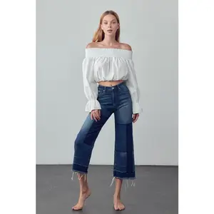 MID-RISE CROP FLARE JEANS