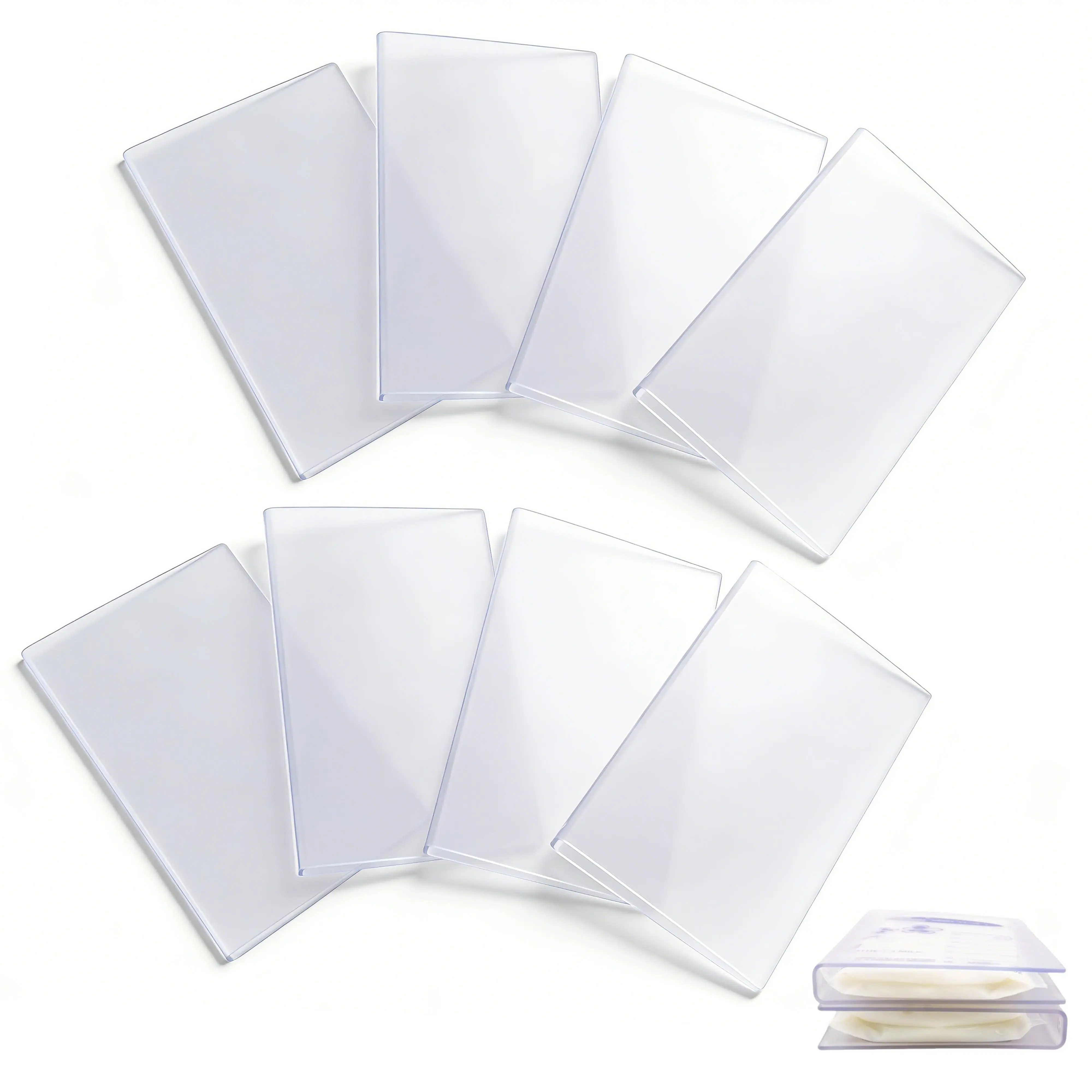 8Pcs Individual Breastmilk Freezer Flat Tray, Breast Milk Freezer Storage Organizer, Fit 4/5/6oz, Highly Clear Breastfeeding Bag Organizer Holder for Freezing Breastmilk.(Storage Bag Not Included)