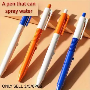 Set of 3/5/8 Water Pens, Random Colors, Round Ballpoint Ink Pens, Prank Neutral Pens, April Fools' Day Gift, Funny Joke Pens for Students, Funny Teacher Pens