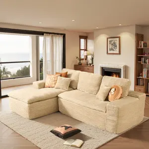106” Modular Sectional Sofa, Cloud Sectional Couch with Deep Seat, Modern Modular L-Shape Sofa Couch with Chaise,Upholstered Couches for Living Room Bedroom