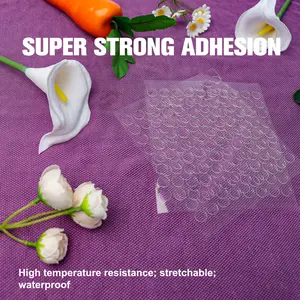 500 Counts Removable Double-Sided Adhesive Dots, Protective Film Design, Easy To Paste And Operate