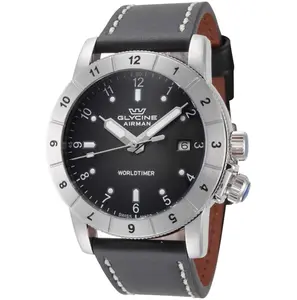 Glycine Men's Airman Worldtimer 42mm Quartz Watch GL1023