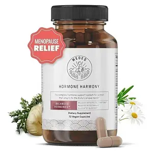 Happy Mammoth Hormone Harmony Natural Hormonal Support for Women Menopause Relief Perimenopause Hot Flashes 72 Vegan Capsules