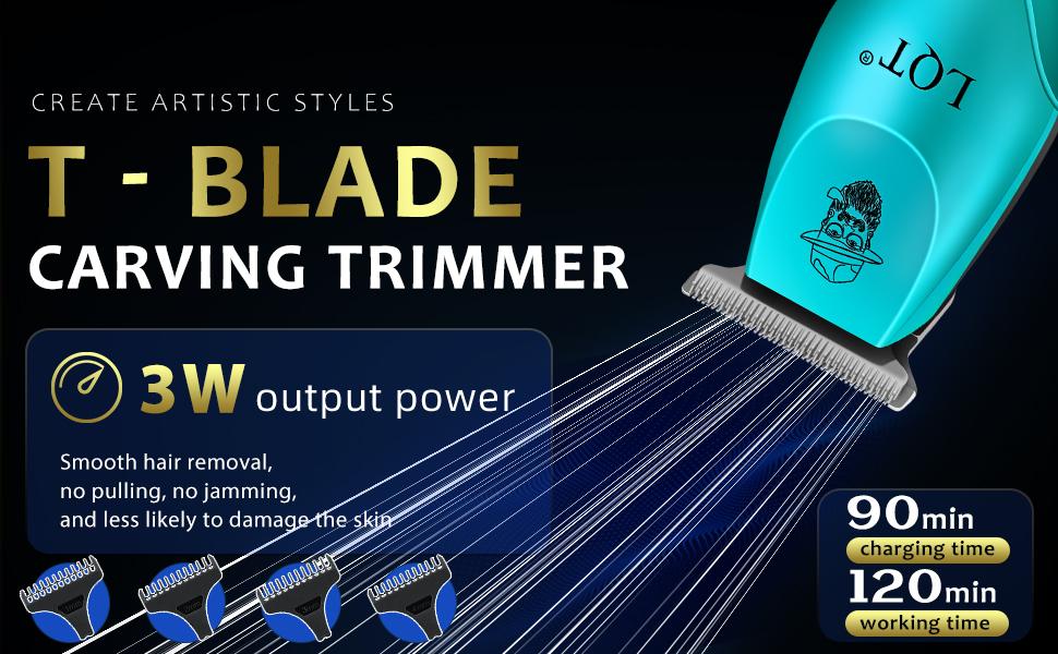 LQT 5-in-1 Professional Barber Kit, Hair Clipper, T-Trimmer, Detail Trimmer, Electric Shaver & Nose Hair Trimmer Set, Cordless LED Digital Display, USB Rechargeable, Crafting Refined Enhancements Haircut, salon at home,  Gift