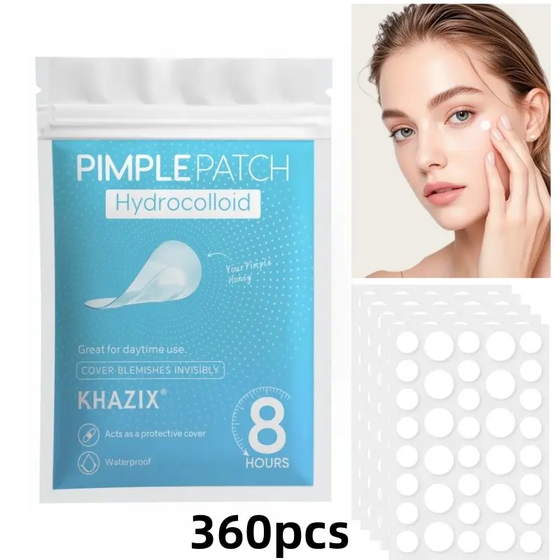 360pcs Acne Patches Set, Transparent Spot Patches, Natural Makeup Effect, Easy to Apply, Unisex, Daily Concealer, Khazix
