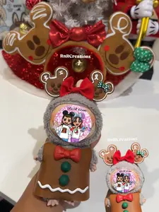Christmas Gingerbread cookie Figurine Keychain Doll Handmade set