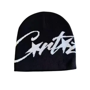 Trendy Unisex Star Letter Jacquard Knit Beanie Hat for Winter Streetwear, Cozy Soft Stretchy Y2K Style Skull Cap Ideal for Daily Outfits, Outdoor Sports, Travel, and Music Festival Looks new wear Heart design denim baseball Black Flatbill stylish beret