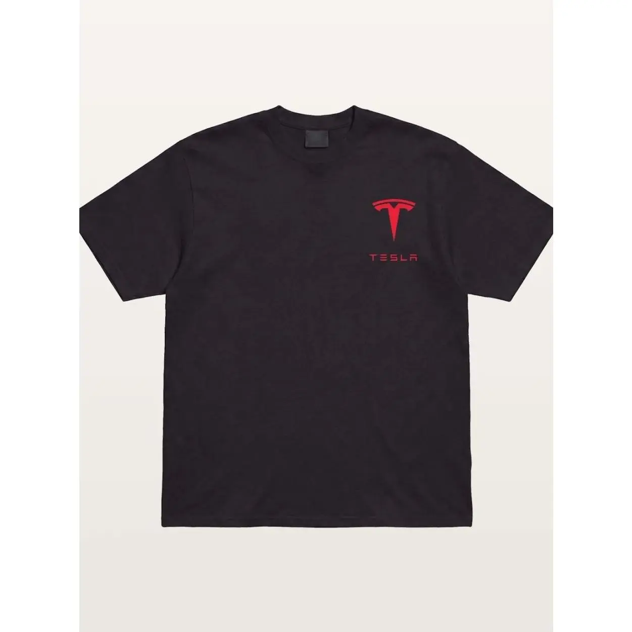 Tesla Red Emblem Sticker T-shirt Sweatshirt Hoodie, Car Enthusiast and Fans Gift