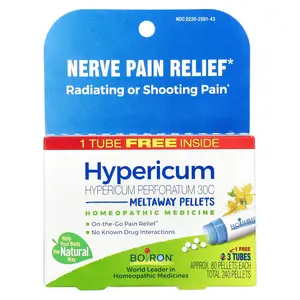 Boiron Hypericum Perforatum, 30C, 3 Tubes, 80 Meltaway Pellets Each