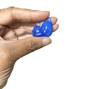 Blue Opalite Running Mini Cat - Unique Blue Color and Mini Size Design