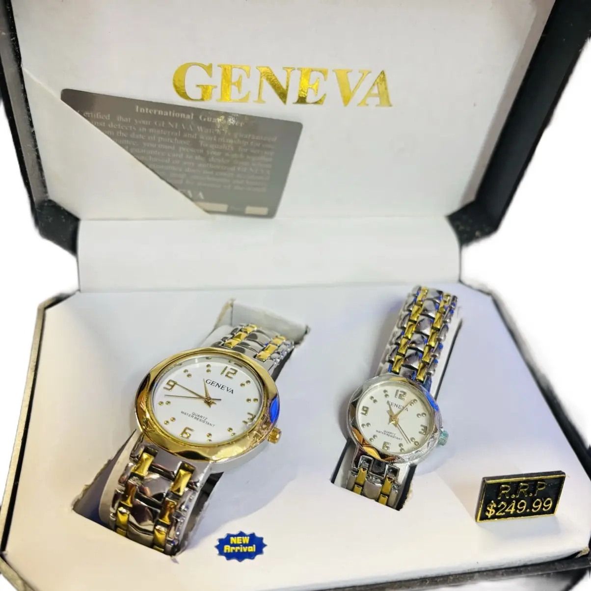 His and Her Watch Set - Elegant Design with Colorful Stripes and Durable Finish