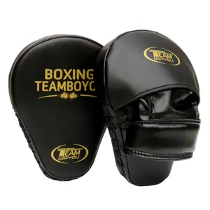 Curved Focus Punching Mitts for Martial Arts Training – Boxing, Muay Thai, Taekwondo, Kickboxing & MMA – Arc-Shaped Hand Targets with Protective Shield for Youth & Adult Sparring