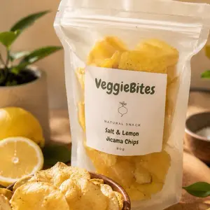 Salt & Lemon Jicama Chips 80g Snack Healthy Snacking Crispy