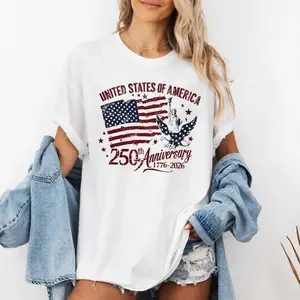 United States of America 250th Anniversary Shirt, USA 250 Years Shirt, Retro American Flag Tshirt, Patriotic USA Shirt