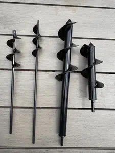 4 Piece - Garden Auger Drill Bit – Fast Hole Digger for Planting, Soil Loosening & Bulbs