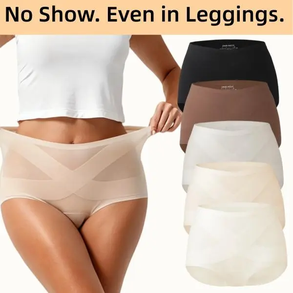 Women's Classic Panties, 5-Pack Seamless High Waist Essential Underwear for Women, Full Coverage No Show, Lightweight Buttery Soft Breathable Womenswear for Everyday Wear Fit Fabric