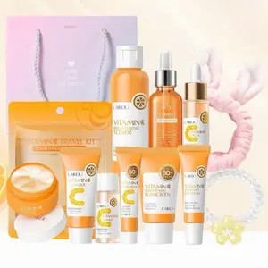 Vitamin C Hydrating & Brightening Skincare Set (Serum, Toner, Eye Care, Sunscreen + Travel Kit)