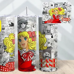 Tumbler candy vasos de 20 onz vaso de metal tapa transparente Drinkware