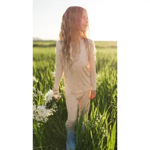 Youth Pajama Set in Blue Butterflies