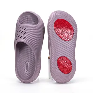 QIMEIJIA  Non-Slip Slippers for Men Women  EVA Massage Slides with Breathable Cutout Design  Ergonomic Silent Wear Resistant with Water Escape Holes Reflexology Footbed for Bathroom Hospital Beach Pool