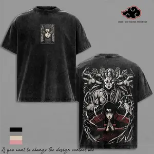 Hashirama Senju -NRT Anime T-Shirt Vintage Acid Wash Oversized Graphic Tee Streetwear First Hokage Gift