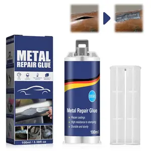 Metal Repair Glue, Casting Repair Glue, High Temperature Resistant Liquid Metal Welding Filler for Metal Casting Defect(100g), XY0096-F