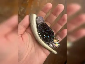 Crystal and Bone Necklace