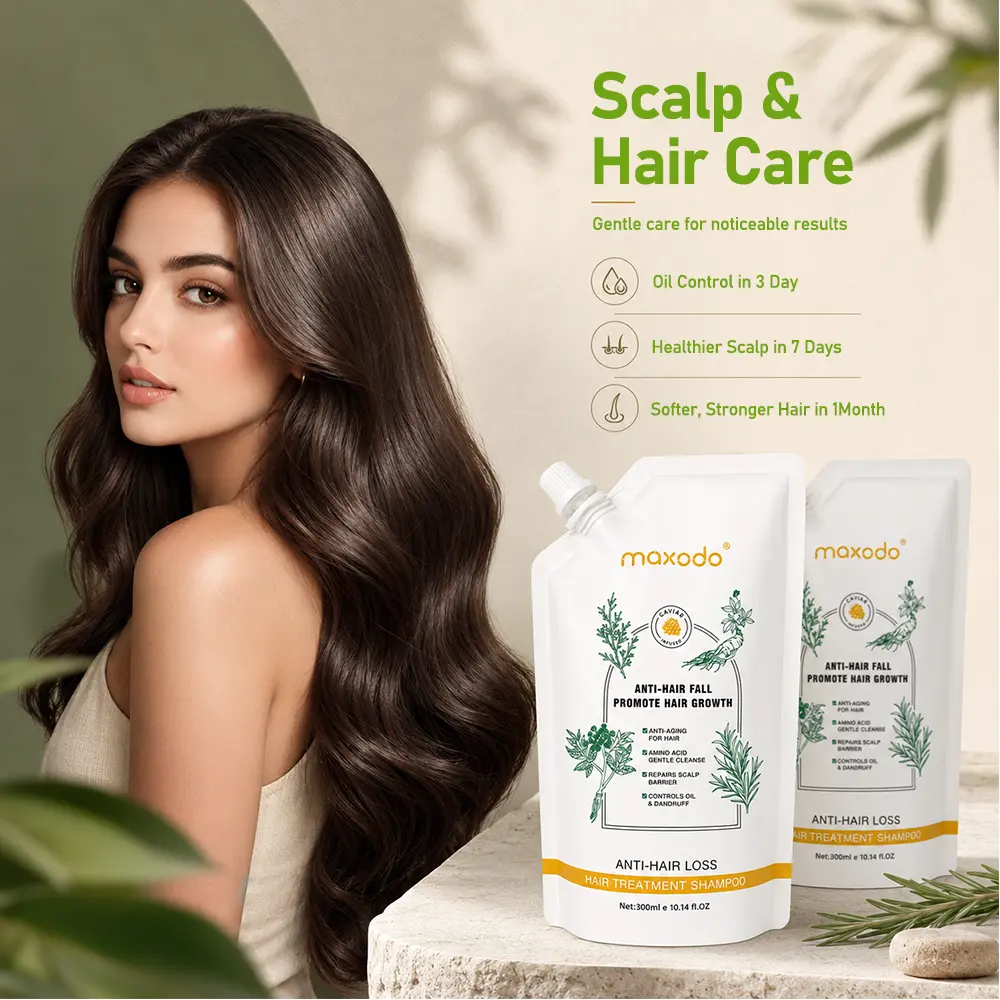 Maxodo Amino Acid Scalp Care Shampoo – Botanical Hair Strengthening Formula with Rosemary, Zinc PCA & Ceramides – Oil Control & Gentle Daily Cleanse – 300ml