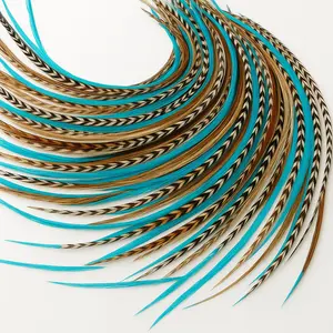 25 Feather Hair Extension Kit 7"-13" long – 100% Real Rooster Feathers – Long, Natural Strands by Sexy Sparkles